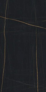 Porcelanosa Nylo Noir 120x270 6mm glänzender schwarzer Quarz-Marmor