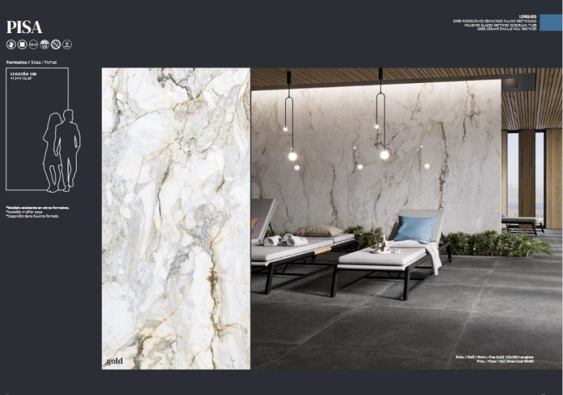 Pisa Golden White Lux Mat (calacatta oro) 120x60x1 cm 169183