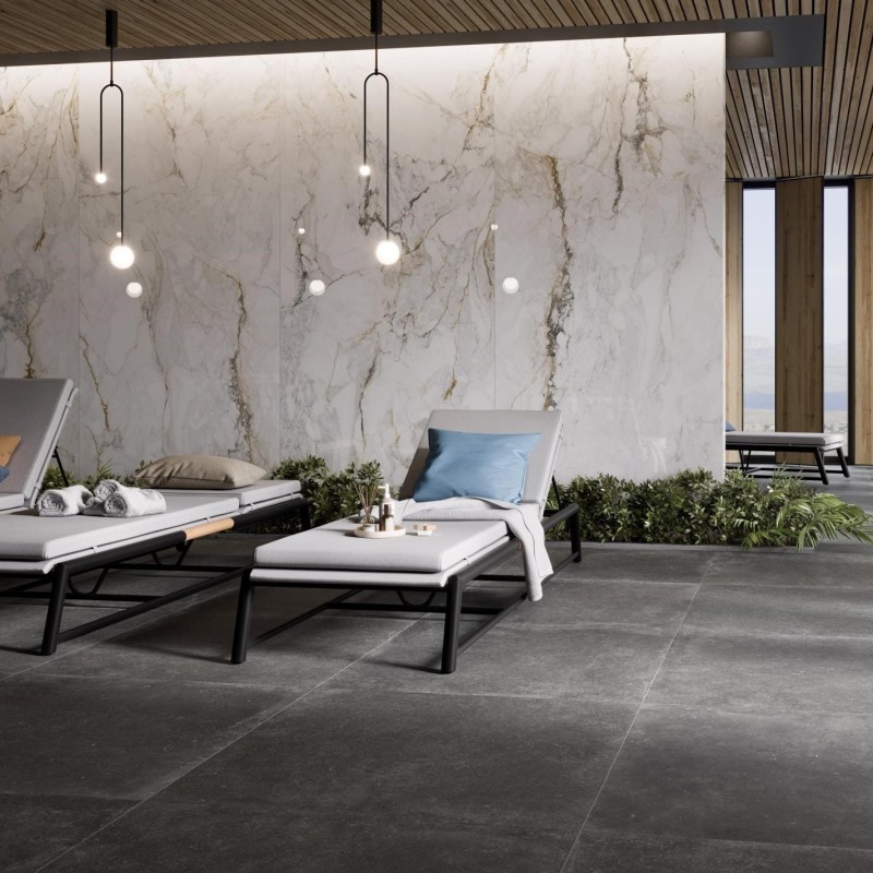Spiek Pisa Golden White Lux | Calacatta Oro 260x120x 0,6 cm 170080