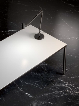 Spiek kwarcowy 12mm Grande Marazzi Elegant Black Matt 324x162x1,2 cm - Marquina 172375