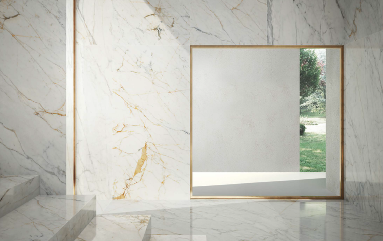 Spiek kwarcowy Grande Marazzi Golden White Lux 320x160x0,6 cm 172382