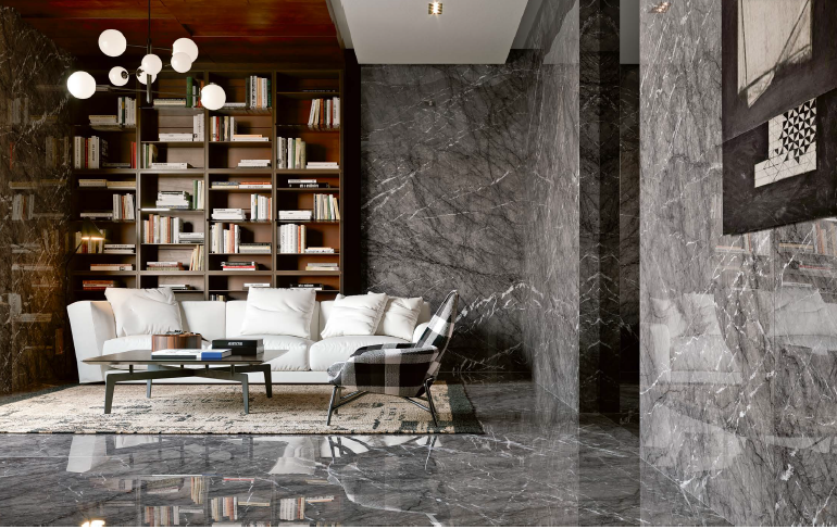 Spiek kwarcowy 12mm The Top Marazzi Grigio Carnico Lux 162x324 cm 172412