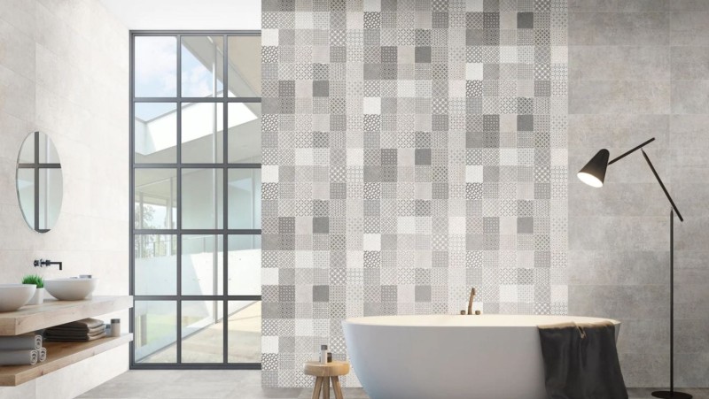 Płytki ścienne szare Azteca Studio Decor Sydney 30x90 patchwork 173603