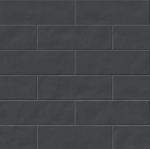 Casalgrande Padana Ziegelplatten Petunia Nera Satin 8,2x25