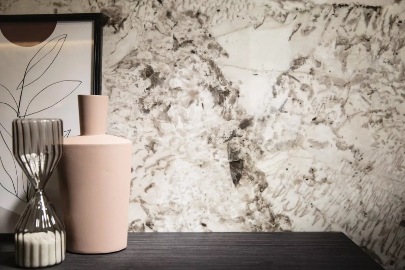 Spiek kwarcowy marmur beżowy Flroim Marble Tundra B Matte STU 160x320x1,2 cm, z siatką, nierektyfikowana 173984