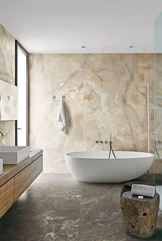 Onyx&More Golden Onyx Glossy 120x240x0,6 cm 174561