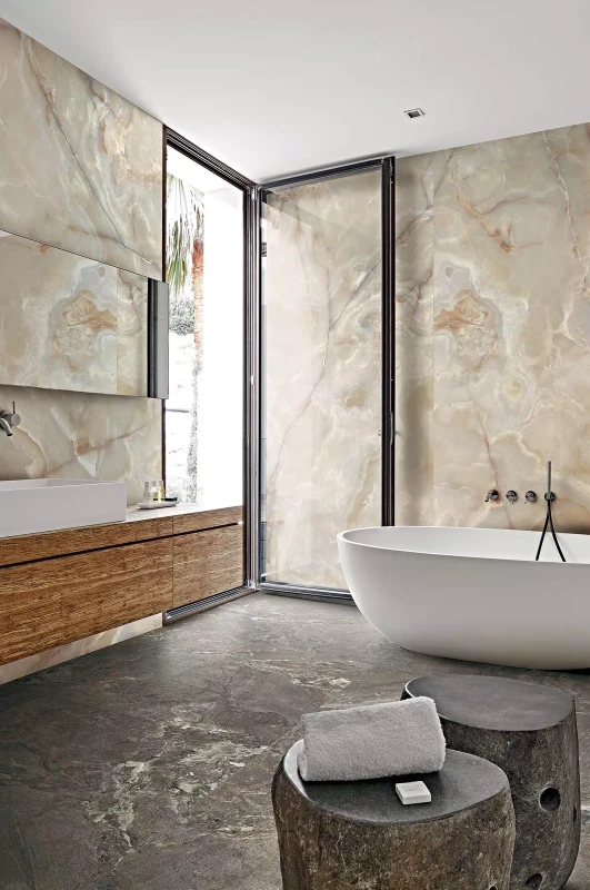 Onyx&More Golden Onyx Glossy 120x240x0,6 cm 174562