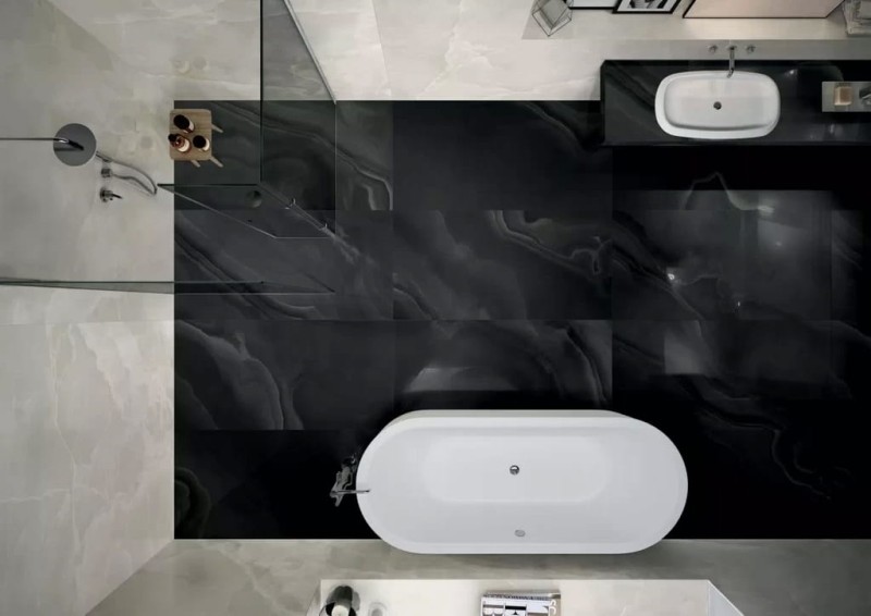 Eccentric Luxe Smoky Black Glossy 120x280x0,6 cm 176562