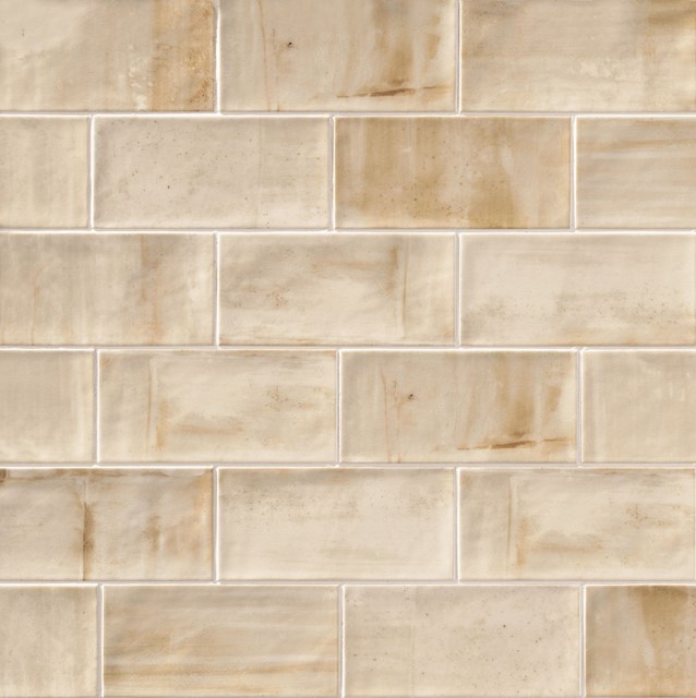 Cegiełki gładkie beż postarzane Mainzu Verona Blanco 10x20 56257