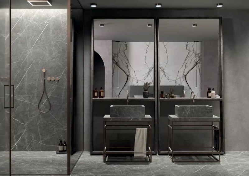 Marble Gray Matte STU 160x320x0,6 cm, z siatką, nierektyfikowana 178626