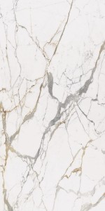 Marmor Eternity Gold B Matt STU 160x320x1,2 cm, mit Netz, unrectifiziert