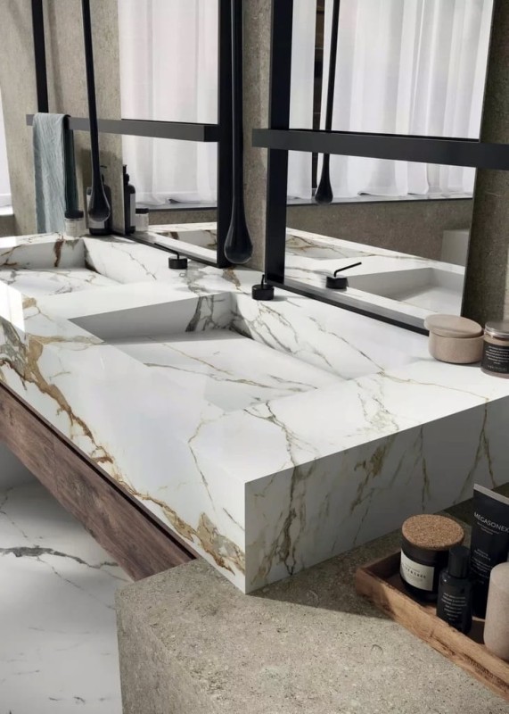 Marble Eternal Gold A Glossy STU 160x320x1,2 cm, z siatką, nierektyfikowana 178672
