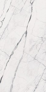 Marmor Ewig Weiß Glänzend STU 160x320x1,2 cm, mit Netz, unrectifiziert