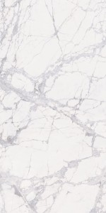 Marmor Weiß A Matt STU 160x320x1,2 cm, mit Netz, nicht rektifiziert