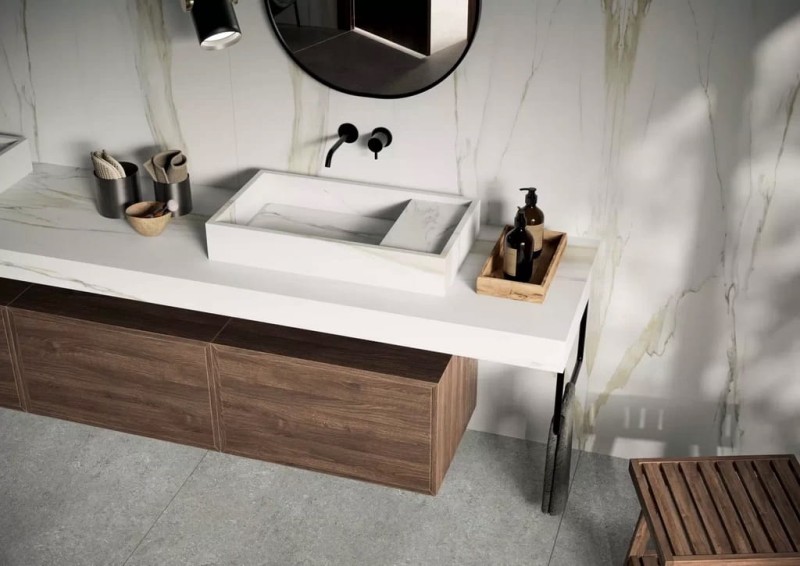 Marble Calacatta Gold A Matte STU 160x320x1,2 cm, z siatką, nierektyfikowana 178885