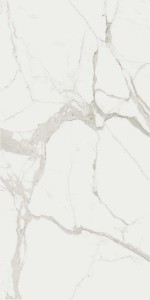 Marmor Statuario B Matt STU 160x320x1,2 cm, mit Netz, nicht rektifiziert
