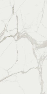 Marmor Statuario A Glänzend STU 160x320x1,2 cm, mit Netz, nicht rektifiziert, Qualität 1C