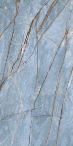 Marmor Azur Glänzend 160x320x0,6 cm