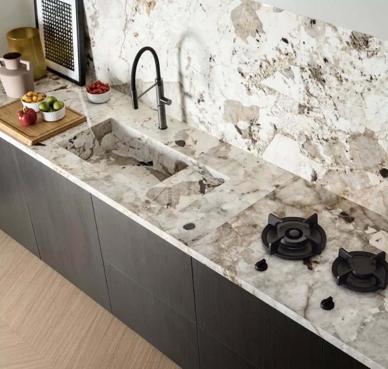 Marble Tundra Glossy 160x320x0,6 cm F4 179427