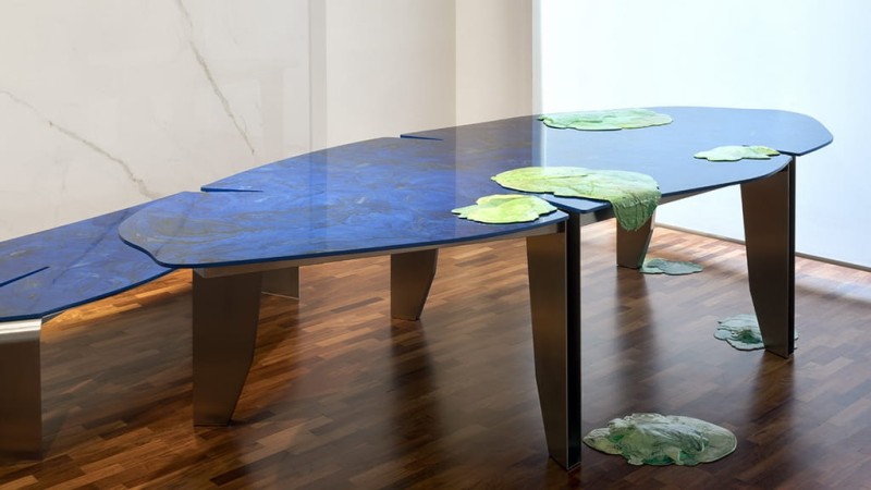 Fluidsolido Blu Lucidato 162x324x1,2 + cm, Full Size 179660