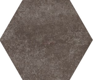 Hexagonale braune Bodenfliesen für das Badezimmer - Equipe Hexatile Cement Mud 17,5X20