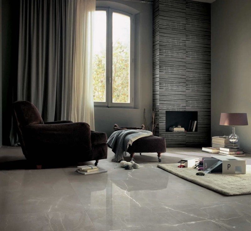 Marble Two Amani Grey Glossy 60x120x0,9 cm 180432