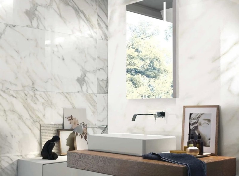 Marble One Greek White Glossy 60x120x0,9 cm 180525
