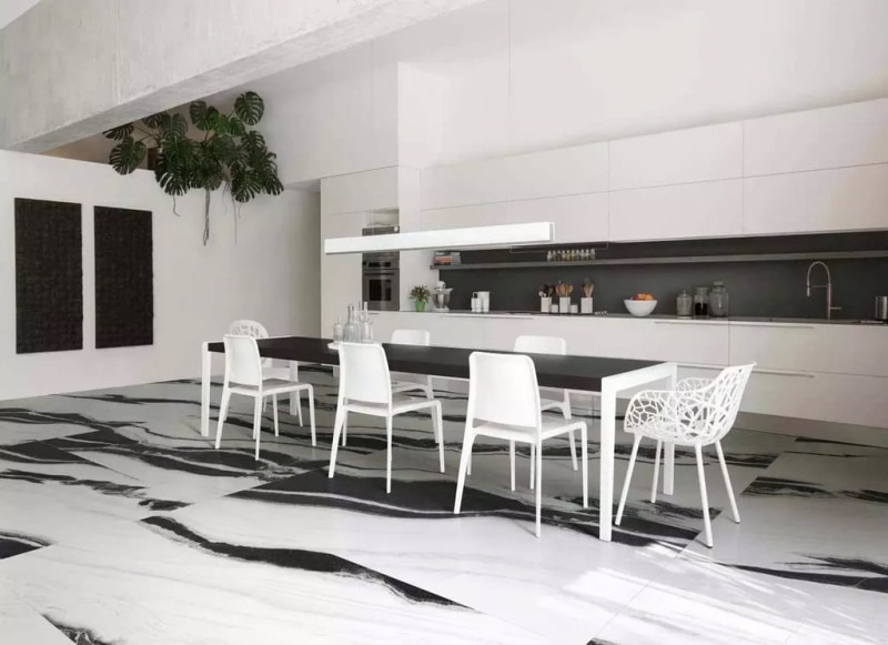 Black&White Wave High-Glossy 120x280x0,6 cm, Gatunek 2 180946