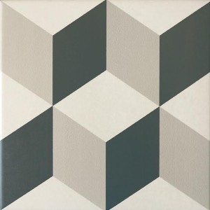 Kleine Fliesen geometrisches Design graue grafitfarbene Rauten Equipe Caprice Provence 20X20 crp