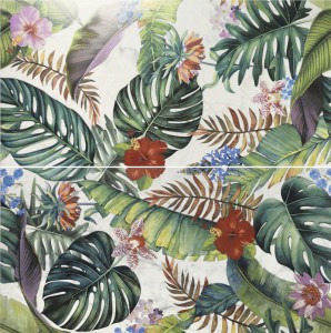 APE Fliesen Set (2) Sauvage Poliert Rechteck 60x120, Blumenmuster