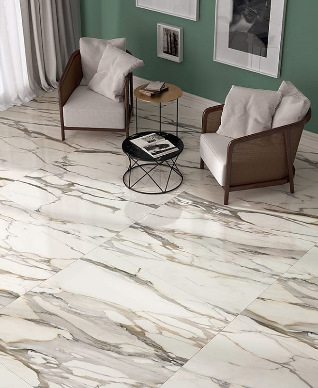 Fondovalle Infinito 2.0 Calacatta Gold Glossy 120x120 płytki gresowe imitujące marmur 105984