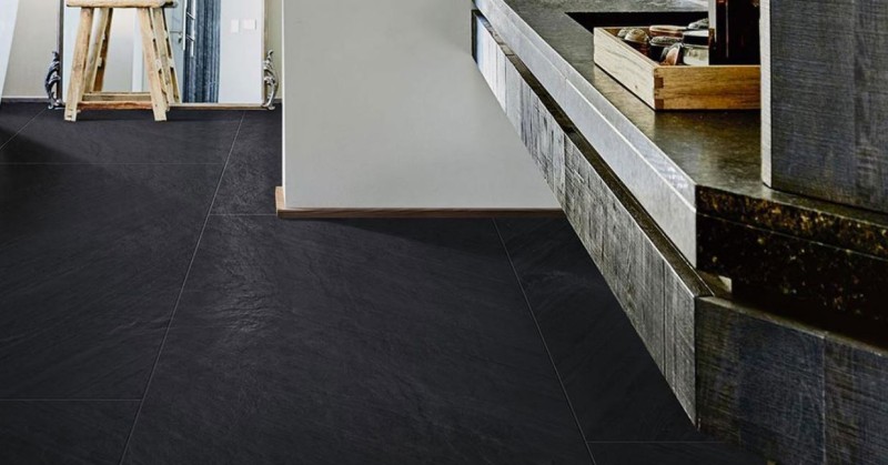 Płytki gres naturalny czarny kamień Marazzi Mystone Lavagna Nero M03V 75x150 63326