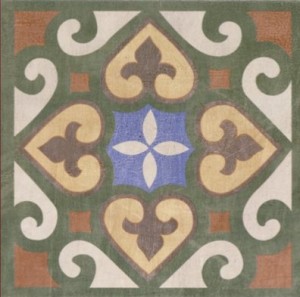 Mainzu Bastide Mix Dekor: Blaue Patchwork Fliesen 20x20 - Badezimmer