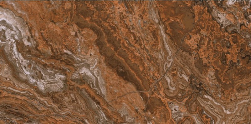 Płytki marmuropodobne rdzawe Aparici Agate Rosso Pulido A 59.55 × 119.3 52037