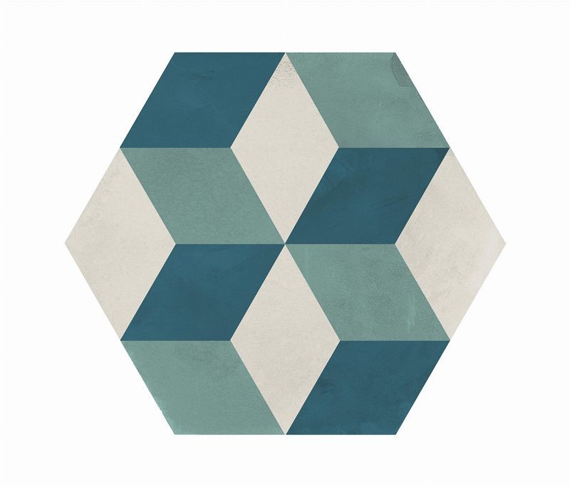 Marca Corona Terra Art Mix Oceano/Cielo Esagona 25x21,6 I415 płytki heksagonalne 144386