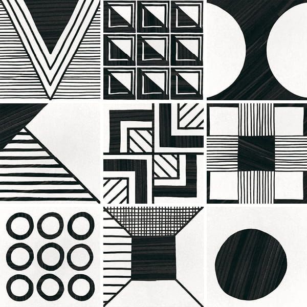 Equipe Caprice Deco Patchwork B&W 20x20 płytka gresowa 127000