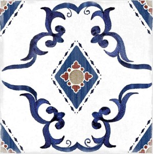 Andratx Dragonera Navy 15x15 Fliesen Patchwork Bodenbelag