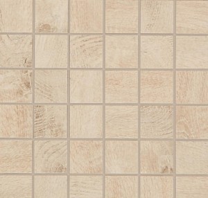 Marazzi Treverkhome Mosaico Betulla 30x30: Beige Landhaus-Holzoptik Fliesenmosaik