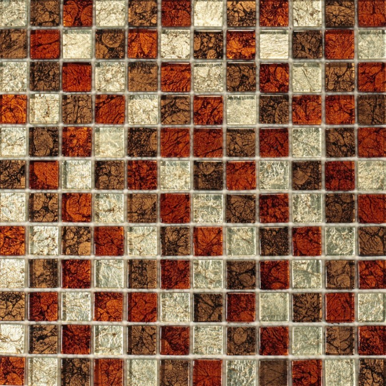 Mozaika szklana brąz beż Dell Arte Brillant Mix Cynamon 30x30x8 30980