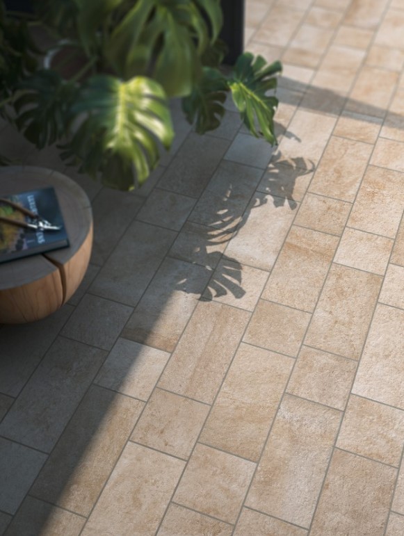 Płytki podłogowe taras beżowe na zewnątrz Marazzi PIETRA OCCITANA BEIGE MH73 30X30 x11 ag 16812