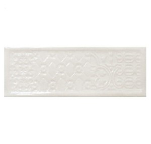 Cifre Decor Titan Weiß Hochglanz Wandfliese 10x30,5 cm