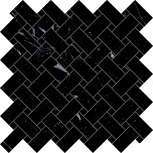 Emil Ceramica Marmorplatte Nero Marquinia Lappato 30 x 30 cm Mosaik EK56