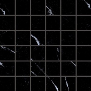 Emil Ceramica Tele di Marmo Auswahl Nero Marquinia Natur 30 x 30 cm Mosaik EK4L