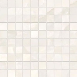 Emil Ceramica Onyx Mosaik 3x3 Silktech 30 x 30 cm EKZ6, weiß