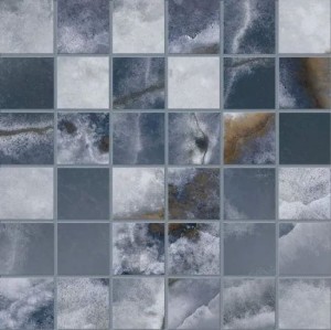 Emil Ceramica Tele Di Marmo Onyx Mosaik 5x5 Onyx Blau Vollpoliert 30 x 30 cm Mosaik EKZ2, blau