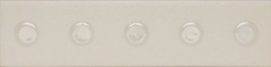Quintessenza Modul Dekor Rundpulver Fliese 6 x 23 cm MDL302M, Weiß