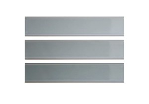 Quintessenza Tinte Papier Zucker-Glanz - Keramikfliese 5 x 25 cm TNT108L, blau-grau glänzend
