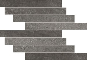 Quintessenza Superfici20 Muretto Mix Antracite - 20 x 20 cm Antrazit Mosaikfliesen SVN408M