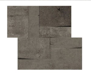 Rex Ceramiche La Roche Di Rex Mud Muretto 3D 742243 Lappato 21 x 40 cm - dekorative Feinsteinzeugfliesen