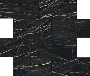 Rex Ceramiche Prexious Rex Thunder Night Muretto 756351 Mat 30 x 30 cm - dekorative Feinsteinzeugfliesen